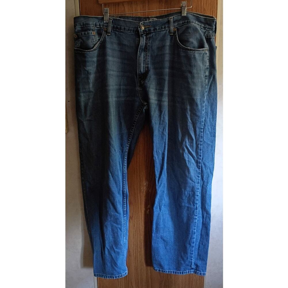 Denizen From Levi's Mens Size 42X32 Relaxed Fit Straight Leg Blue Jeans Workwear